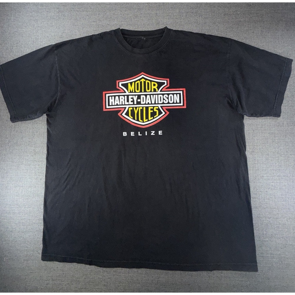 Harley-Davidson Belize T-Shirt Men's 3XL Black Motorcycle‎ Biker Graphic Tee
